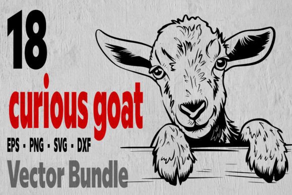 18 Curious Funny Goat Bundle Svg Graphics and Crafts