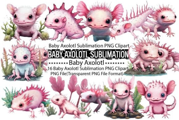 Baby Axolotl Sublimation Bundle: Graphics and Print Templates Review