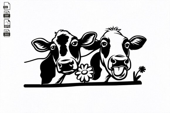Cows Svg Cricut, Funny Farm Animal Graphics for Crafts