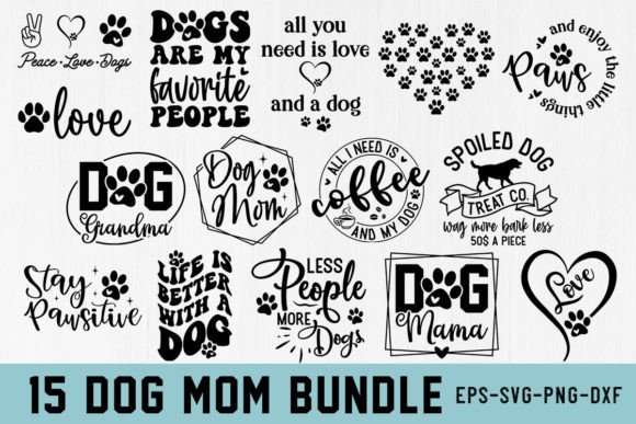 Dog Mom Svg Bundle Funny Quotes