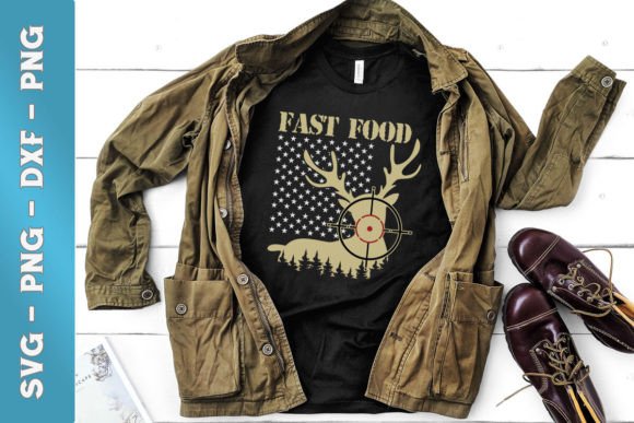 Fast Food Funny Hunting Deer SVG Graphics and Crafts