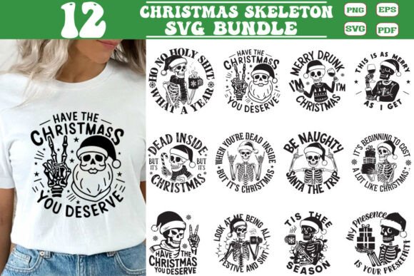 Funny Christmas Skull Svg Bundle Graphics and Crafts Review