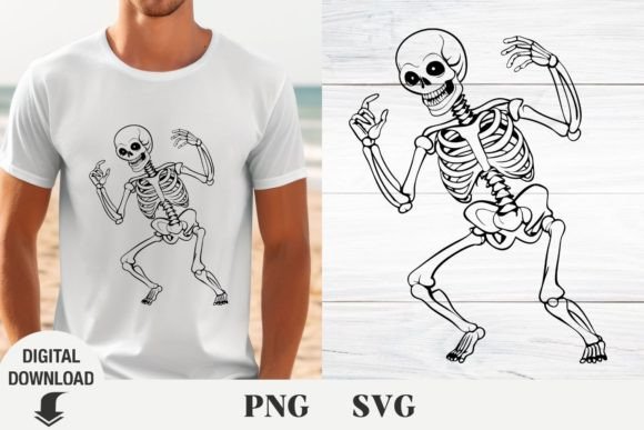 Funny Dancing Skeleton Svg, Halloween Graphics and Crafts