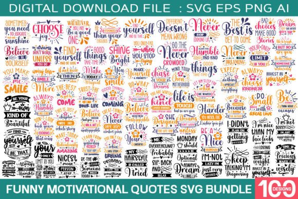 Funny Motivational Quotes Svg Bundle 10: Graphics and Crafts Review