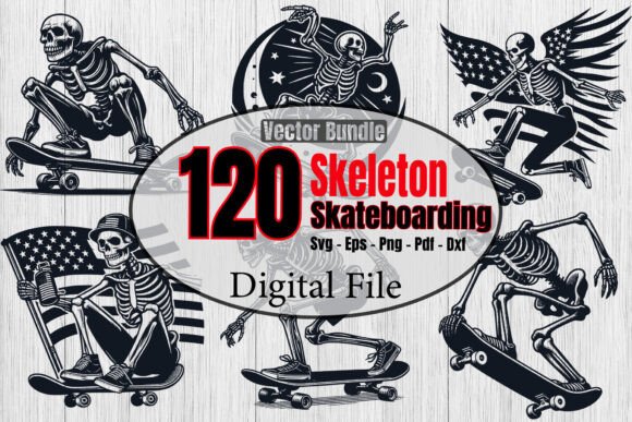 Funny Skeleton Skateboarding Svg Bundle Graphics and Crafts Review