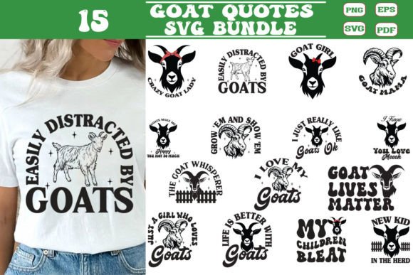 Goat SVG Bundle, Funny Goat Quotes SVG,