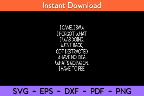 I Came I Saw I Forgot What I Was Doing Graphics and Crafts Review