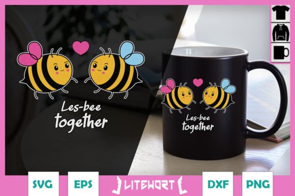 Let s Bee Together Funny LGBT Puns SVG Graphics and Crafts Review