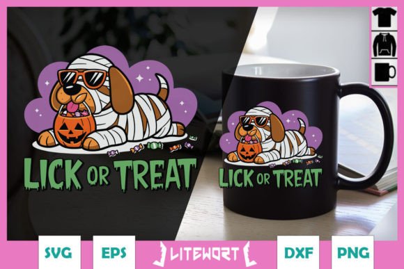 Lick or Treat Funny Halloween Dog SVG Graphics and Crafts Review