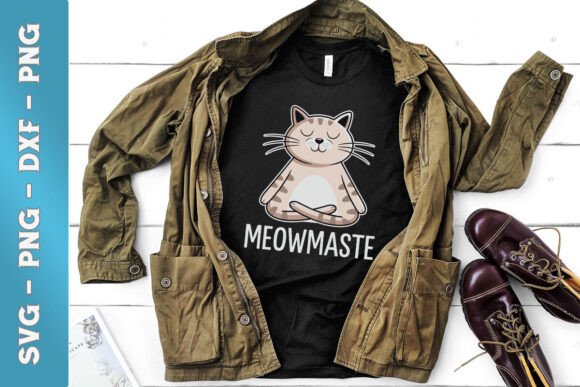 Meowmaste Funny Yoga Cat SVG Graphics and Crafts