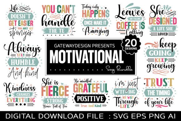 Review: Motivational Svg Bundle , Funny Design