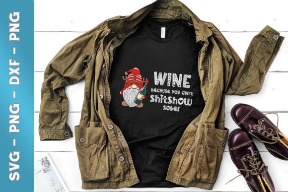 Wine Lover Gnome Funny Wine Gnome SVG Graphics in Crafts