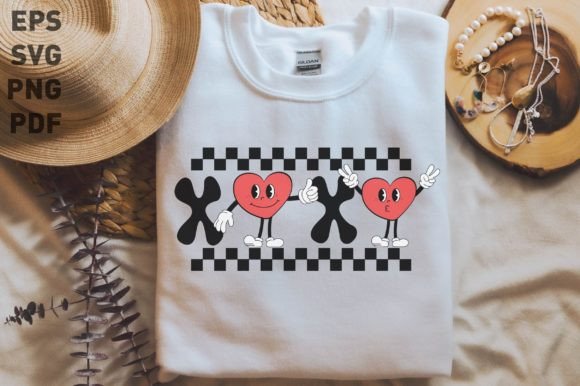 Xoxo Valentine SVG PNG, Funny Heart Retro Graphics and Crafts Review